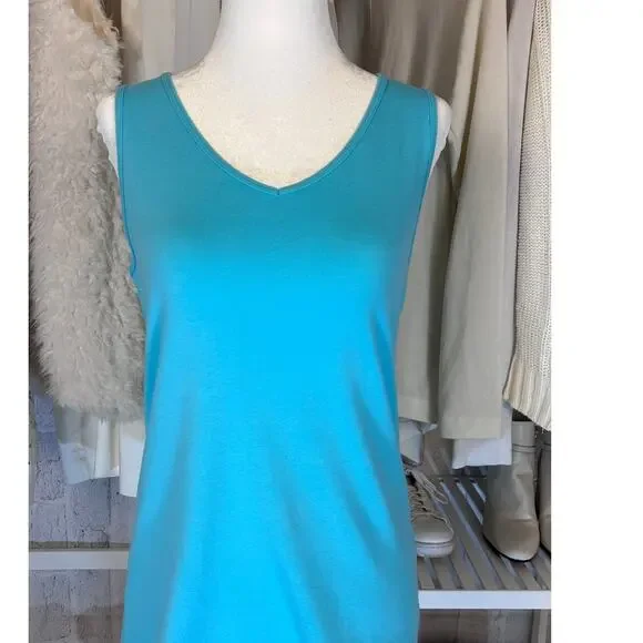 Chico's Women's Size 0 XS Turquoise Lightweight Sheer Blouse & Tank Set #0137 - Picture 4 of 9